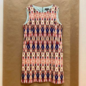 Tahari ikat shift dress